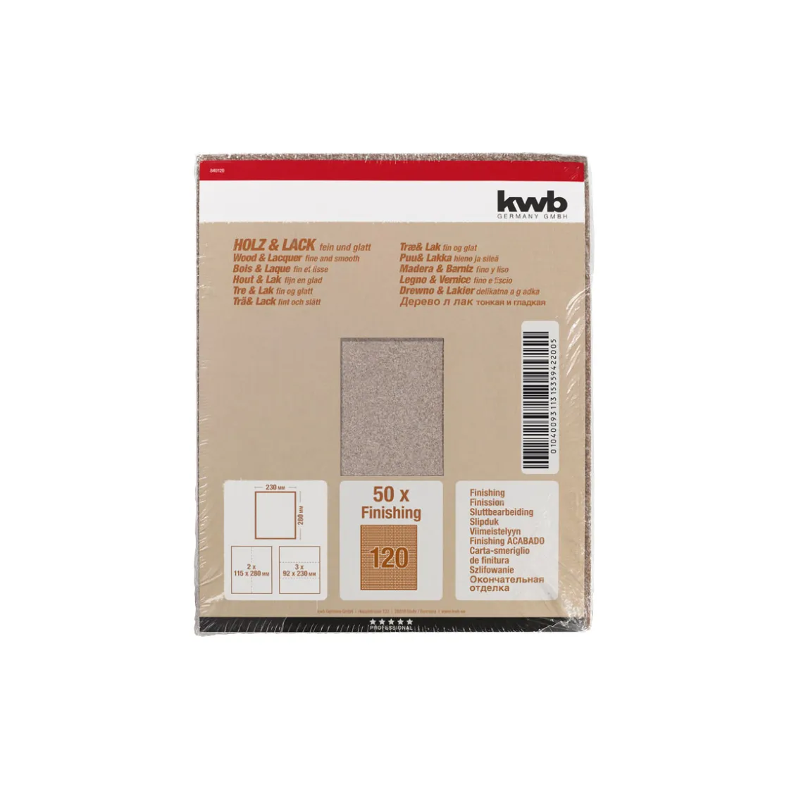 Schleifpapier Holz und Lack Finishing 230 x 280 mm ^ kwb Clearance