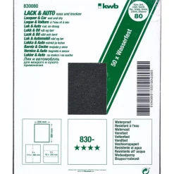 Schleifpapier Lack und Auto wasserfest 230 x 280 mm K80 ^ kwb Clearance