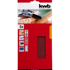 Schleifstreifen Quick-Stick Holz und Metall 115 x 230 mm K40 ^ kwb Discount
