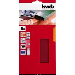 Schleifstreifen Quick-Stick Holz und Metall 115 x 230 mm K120 ^ kwb Sale