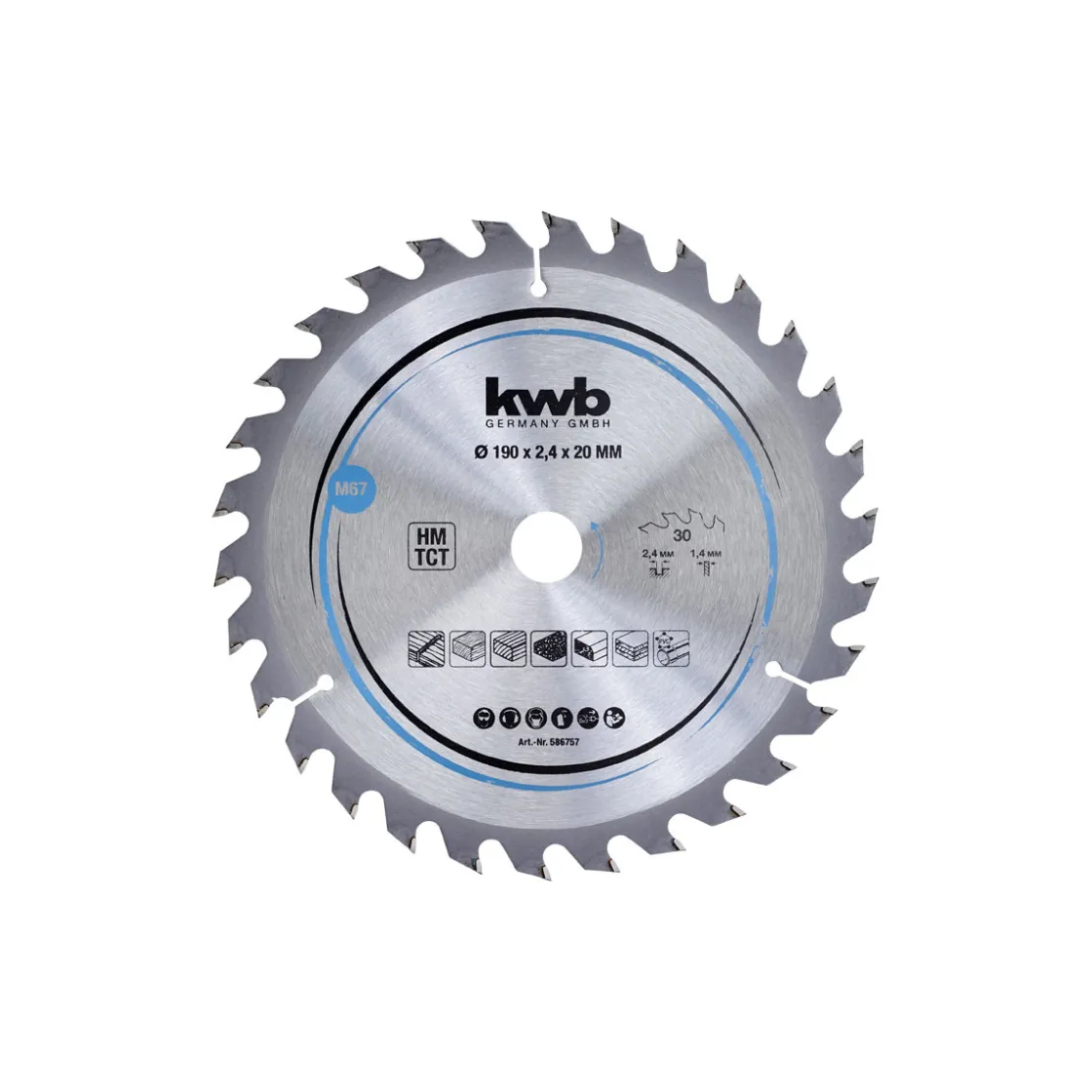 Spanplatten-Kreissägeblätter für Handkreissägen Durchmesser 190x20 mm ^ kwb Online