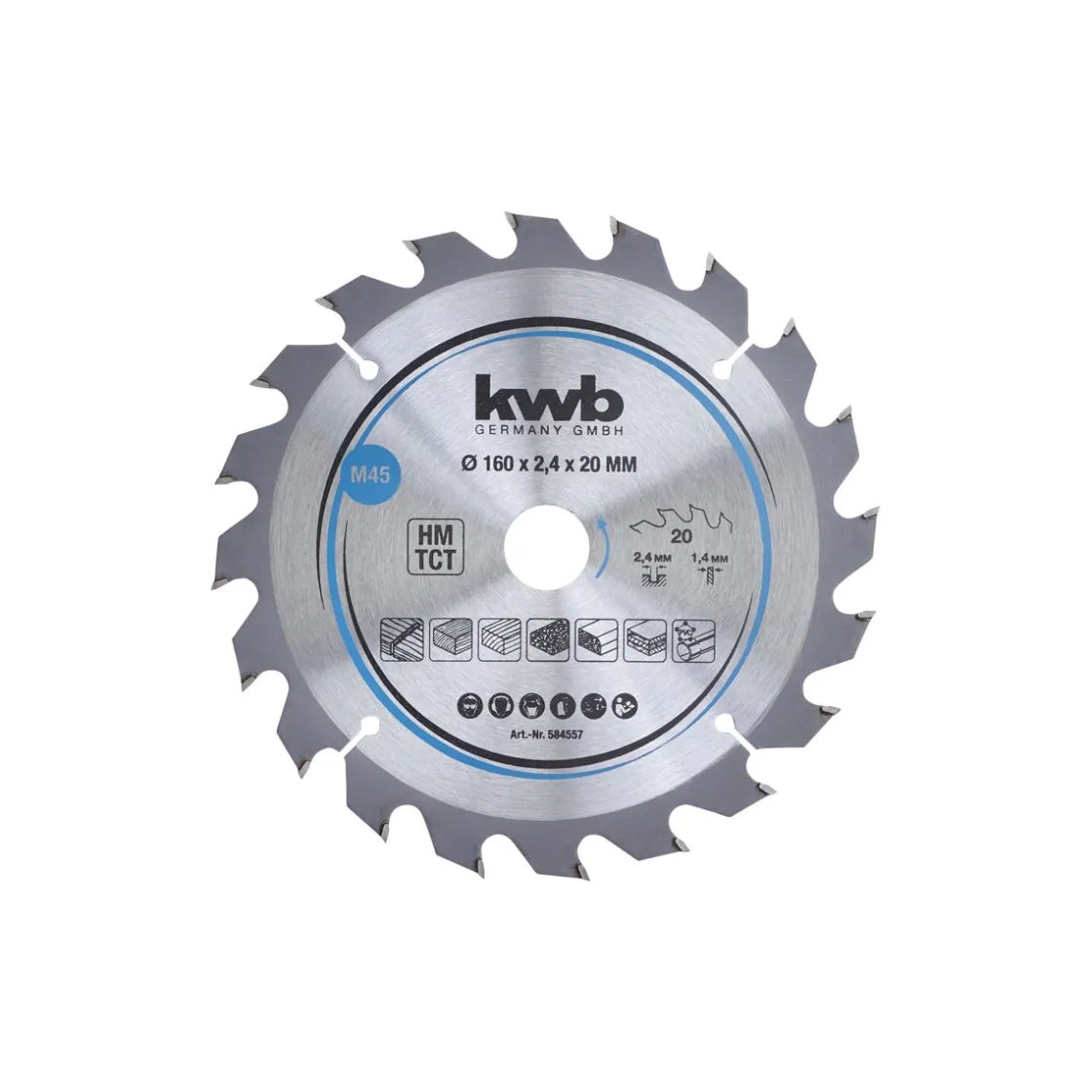 Spanplatten-Kreissägeblätter für Handkreissägen Durchmesser 160x20 mm ^ kwb Best