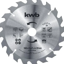 Spanplattensägeblatt für Handkreissäge Durchmesser 160 mm ^ kwb Hot