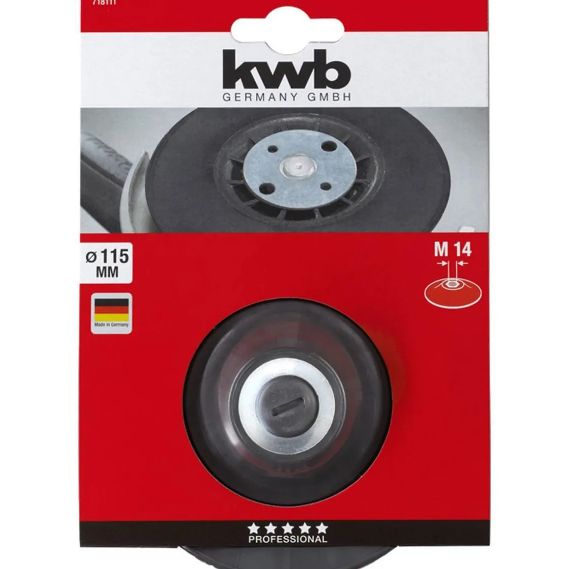 Stützteller für Winkelschleifer Durchmesser 115 mm ^ kwb Outlet