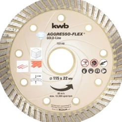 Trennscheiben Aggreso-Flex Gold-Line Diamant Durchmesser 115 mm ^ kwb Hot