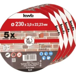 Trennscheiben Steinbearbeitung Durchmesser 230 mm 5 Stück ^ kwb New
