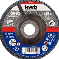 Zirkon-Schleifmop Durchmesser 125 mm K40 ^ kwb Discount