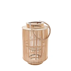 Laterne Bambus mit Jutehenkel 27 x 42 cm ^ Online