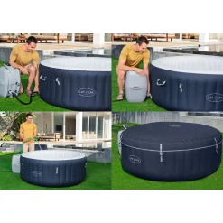 Lay-Z-Spa Whirlpool Miami AirJet4 Personen Dm. 180x66 cm, Dunkelblau ^ Bestway Outlet