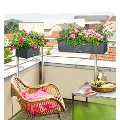 LECHUZA Blumenkasten Balconera Cottage 50 granit ^ Hot