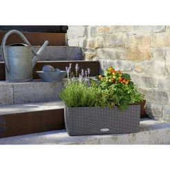 LECHUZA Blumenkasten Balconera Cottage 50 granit ^ Hot
