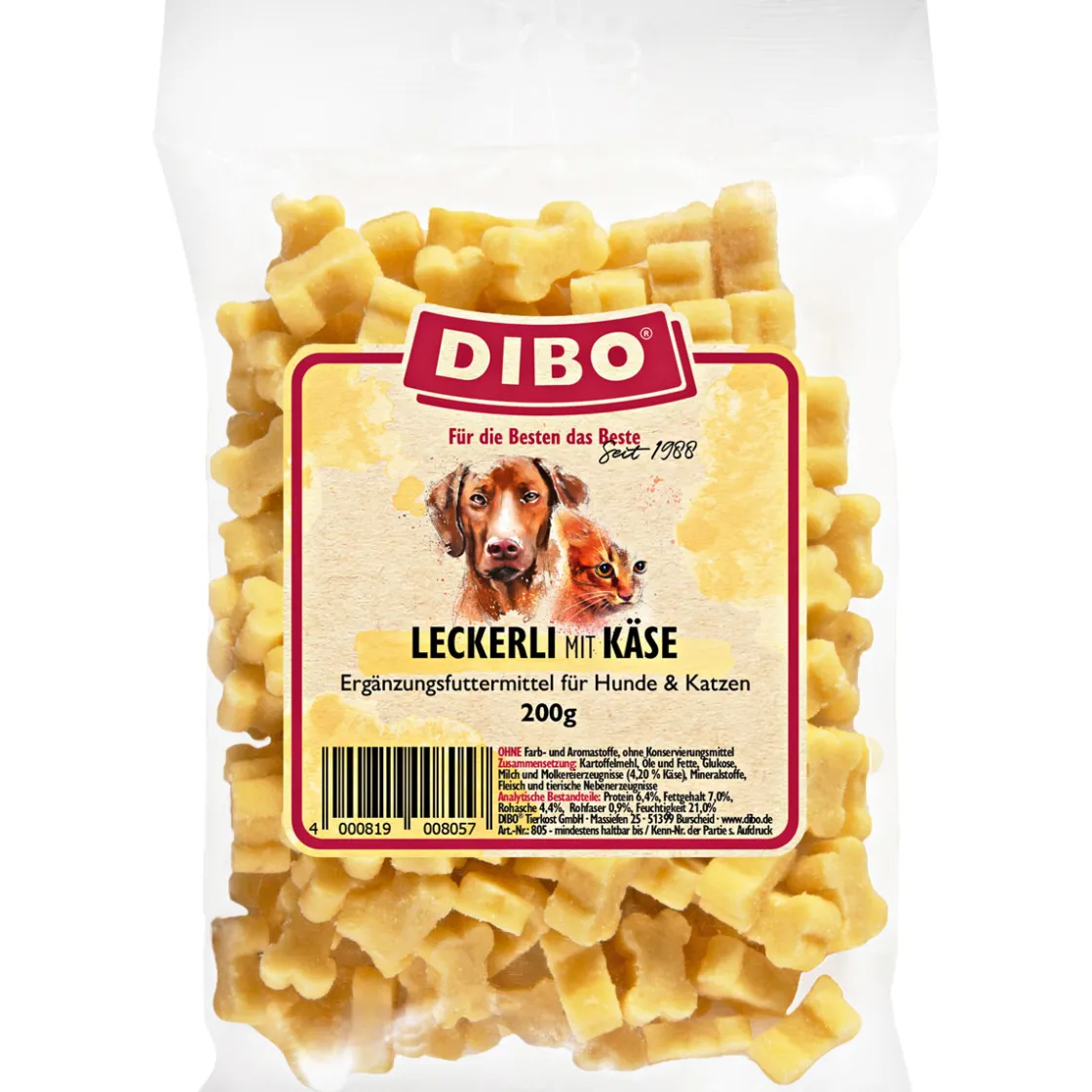 Leckerli mit Käse 200 g ^ Dibo New