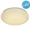 LED Deckenleuchte Como D 26 cm H 8,5 cmweiss Kristalleffekt ^ näve Outlet