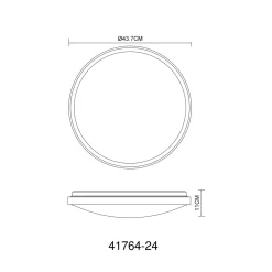 LED DL Bruno D43,7cm holz-schwarz24W 1000lm CCT3000/4500/6000K ^