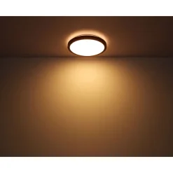 LED DL Bruno D43,7cm holz-schwarz24W 1000lm CCT3000/4500/6000K ^