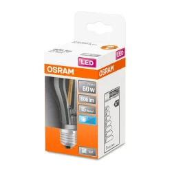 LED Gluehlampe E27 806lm 4.000K 60 WErsatz kaltweiss Filament klar ^ Osram New