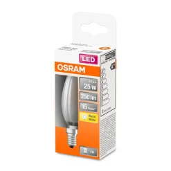LED Kerze E14 250lm 2.700K 25 WErsatz warmweiss Filament matt ^ Osram Clearance
