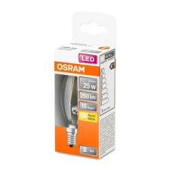 LED Kerze E14 250lm 2.700K 25 WErsatz warmweiss Filament klar ^ Osram New