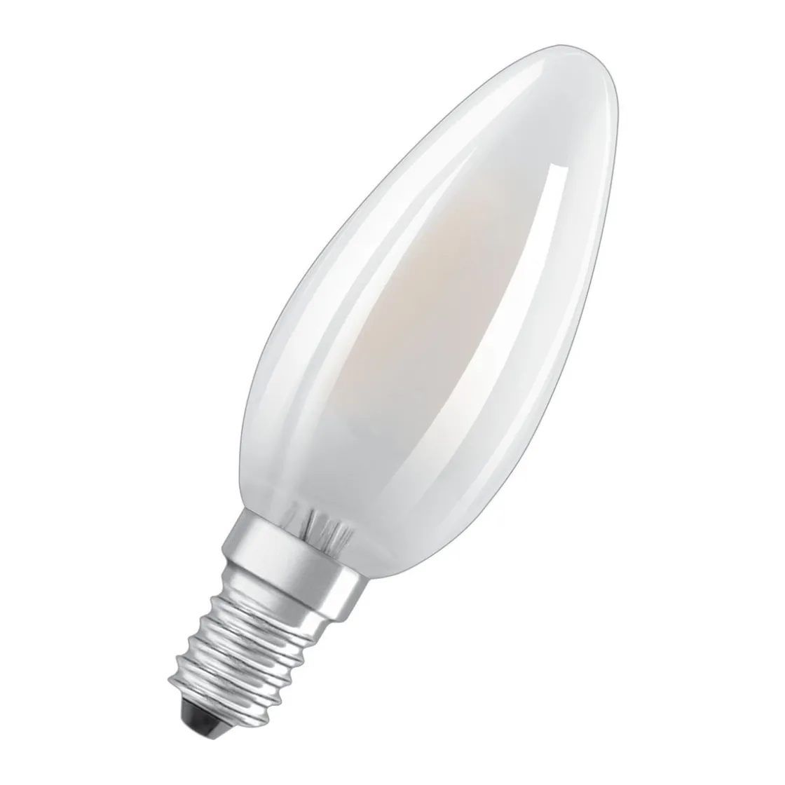 LED Kerze E14 470lm 2.700K 40 WErsatz warmweiss Filament matt ^ Osram Hot