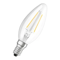 LED Kerze E14 136lm 2.700K 15 WErsatz warmweiss Filament klar ^ Osram