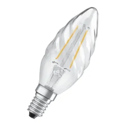LED Kerze gedreht E14 250lm 2.700K 25 WErsatz warmweiss Filament klar ^ Osram Discount