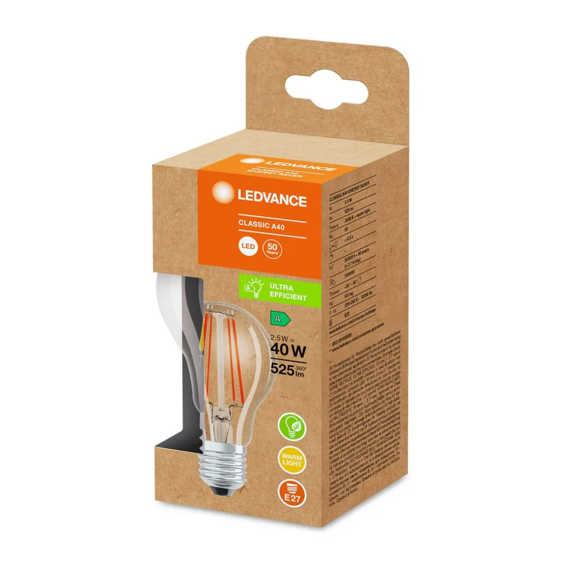 LED-LM E27 CLA 0 - W Filament EEL A3000K E27 Warmweiss ^ Osram Discount