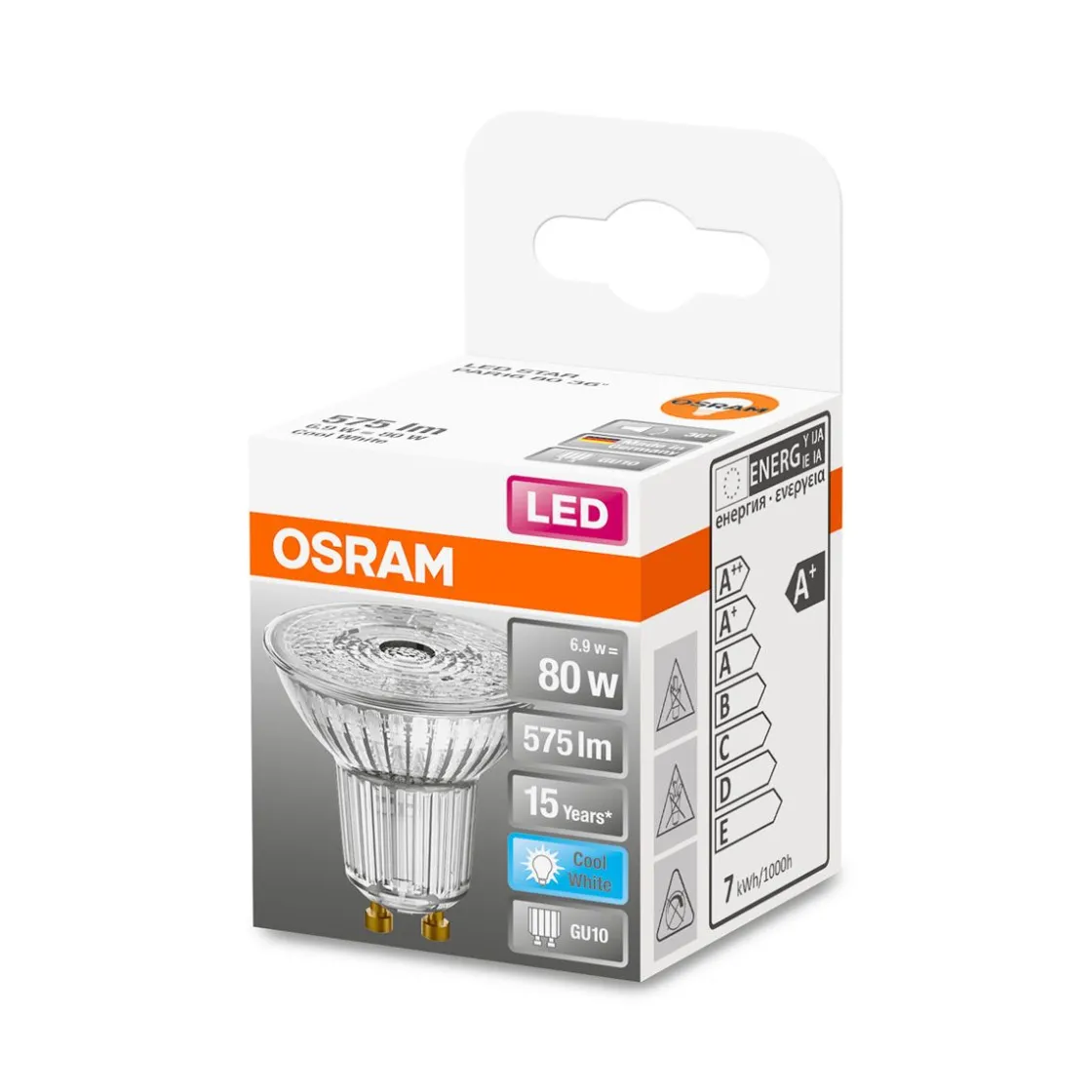 LED Reflektor 36grad GU10 575lm 4.000K80 W Ersatz kaltweiss ^ Osram Sale