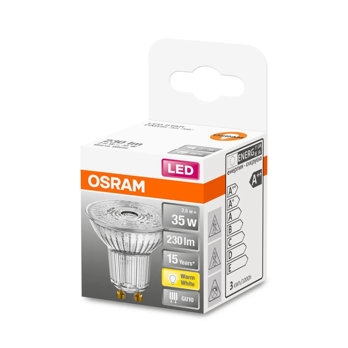 LED Reflektor 36grad GU10 230lm 2.700k 35 W Ersatz warmweiss ^ Osram Sale