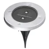 LED-Solar-Wegeleuchte inkl Erdspieß 12 cm silber ^