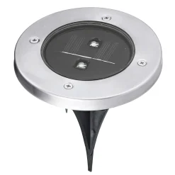 LED-Solar-Wegeleuchte inkl Erdspieß 12 cm silber ^