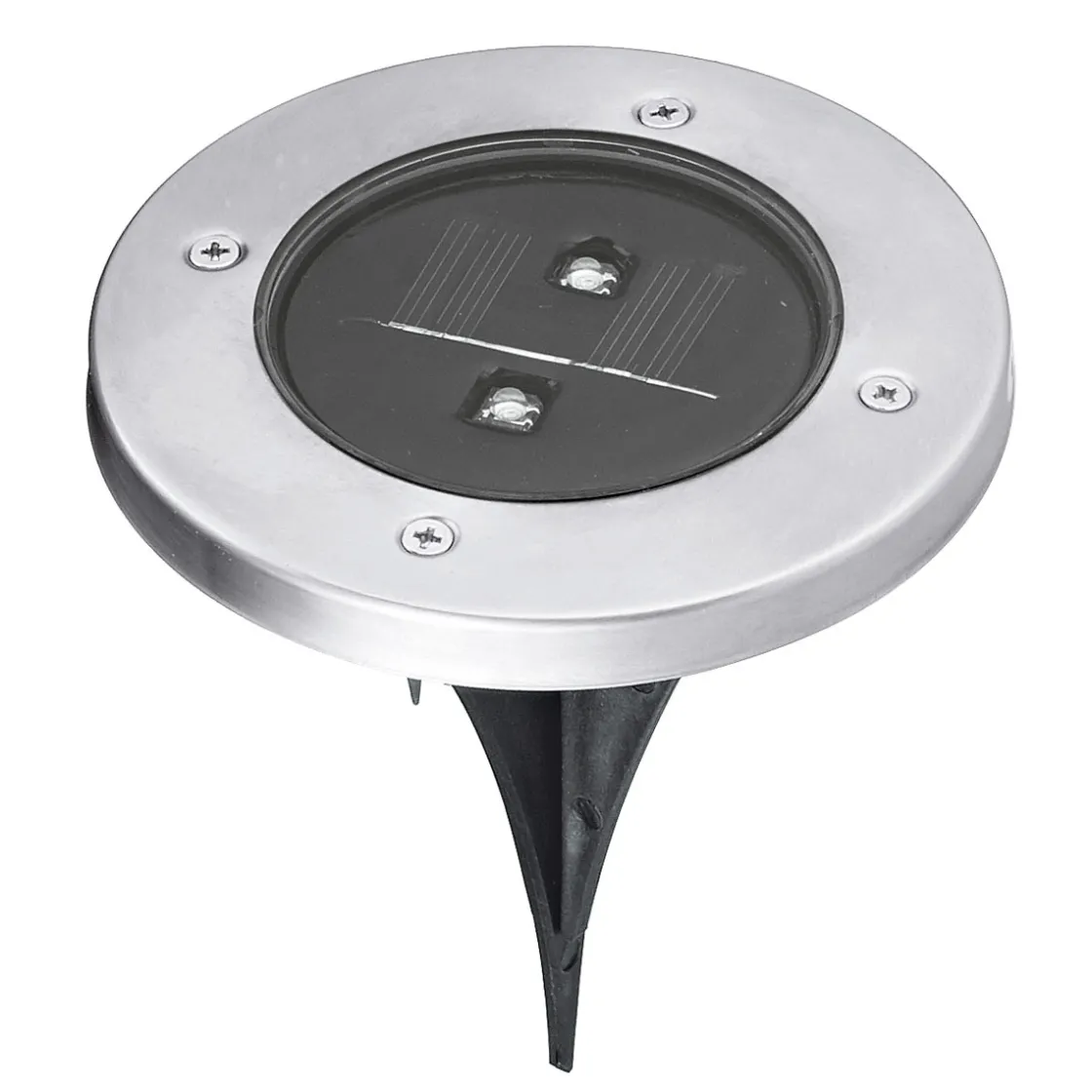 LED-Solar-Wegeleuchte inkl Erdspieß 12 cm silber ^