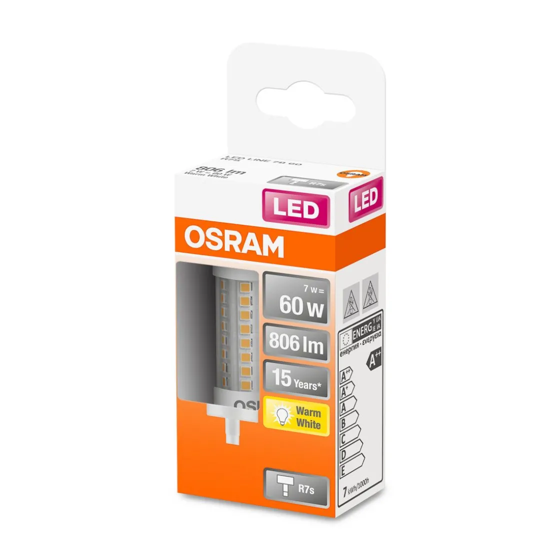 LED Spezial Line78 R7s 806lm 2.700K60 W Ersatz warmweiss ^ Osram Outlet