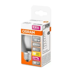 LED Tropfen dim E27 470lm 27K 40 WErsatz warmweiss Filament matt ^ Osram Hot