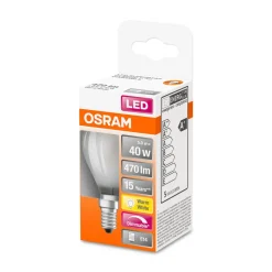 LED Tropfen dim E14 470lm 2.700K 40 WErsatz warmweiss Filament matt ^ Osram New
