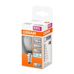 LED Tropfen E14 470lm 6.500 K40 WErsatz tageslichtweiss Filament matt ^ Osram Discount