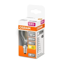 LED Tropfen E14 470lm 2.700K 40 WErsatz warmweiss Filament klar ^ Osram Online