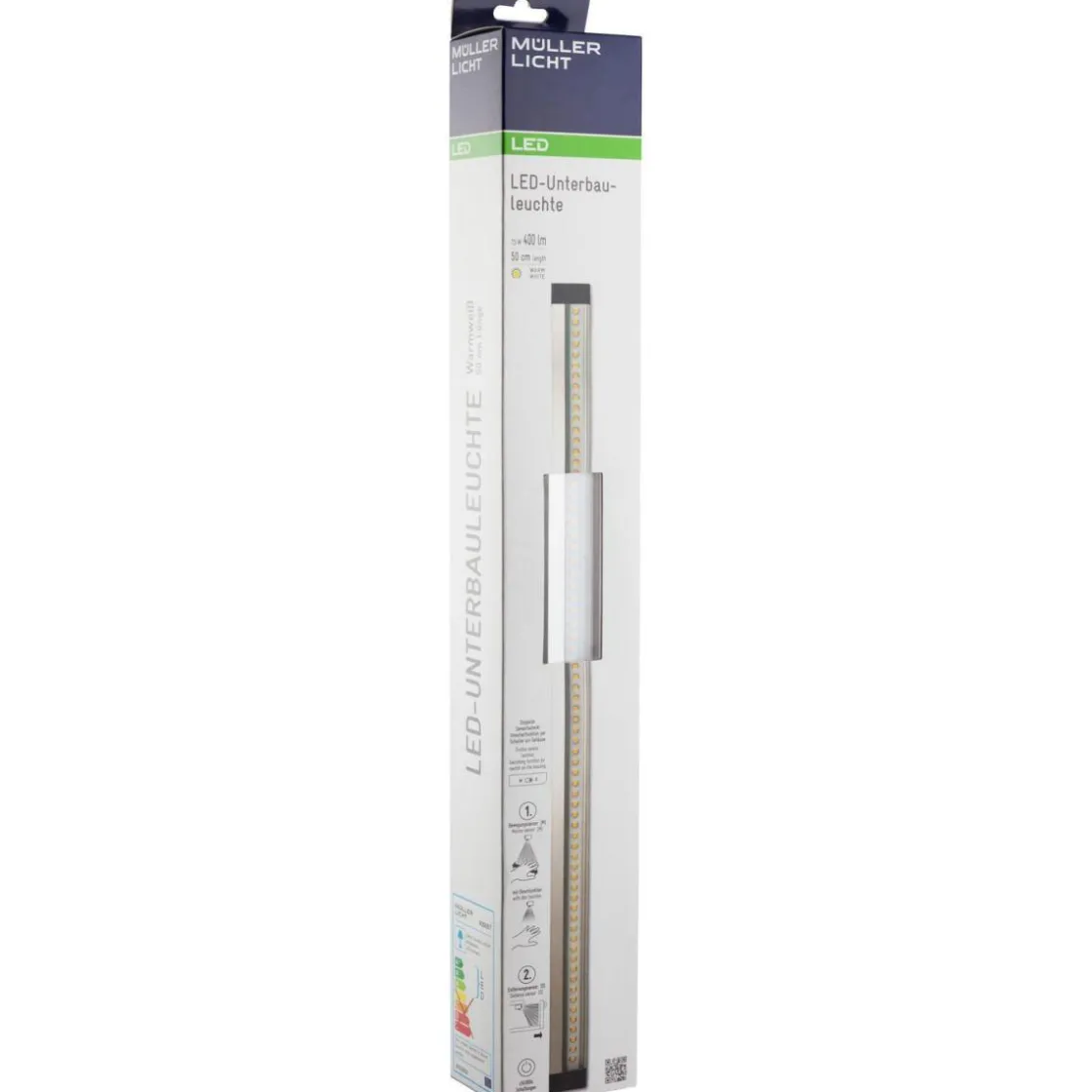 LED-Unterbauleuchte Balic Sensor 50 dimmbar Bewegungs- und Entfernungssensor 50 x 2,9 x 1 cm ^ Müller-Licht Hot