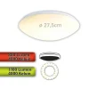 LED WADE Dublin inkl. 28 SMD LED 11,5W4000K 800lm D 27 cm ^ näve