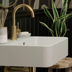 Waschtischarmatur Moana Easy-Clean Gold ^ LENZ Hot