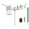 Lift-O-Matic 50 M Metallbodenanker 45mm Schutzhülle und Wäscheklammerbeutel ^ Discount