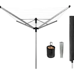 Lift-O-Matic 60 M - 50 mm Rohr mit Metall-Bodenanker & Hülle und Wäscheklammerbeutel ^