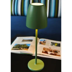 Akku-Tischleuchte Tavola salbeigrün ^ Lightme New