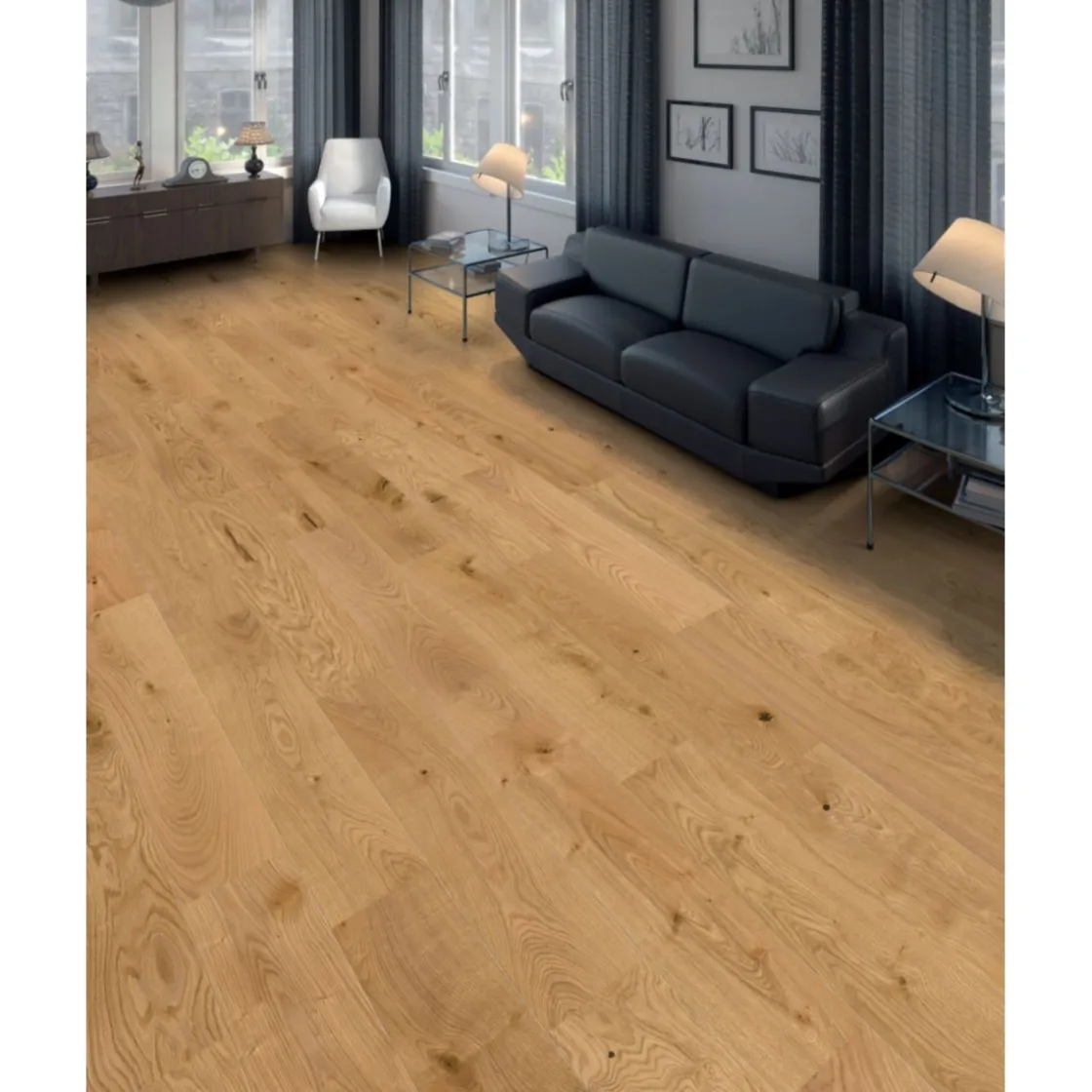 Parkett Landhausdiele 11mm 2V Eiche strukturiert Supermatt ^ Living by HARO Outlet