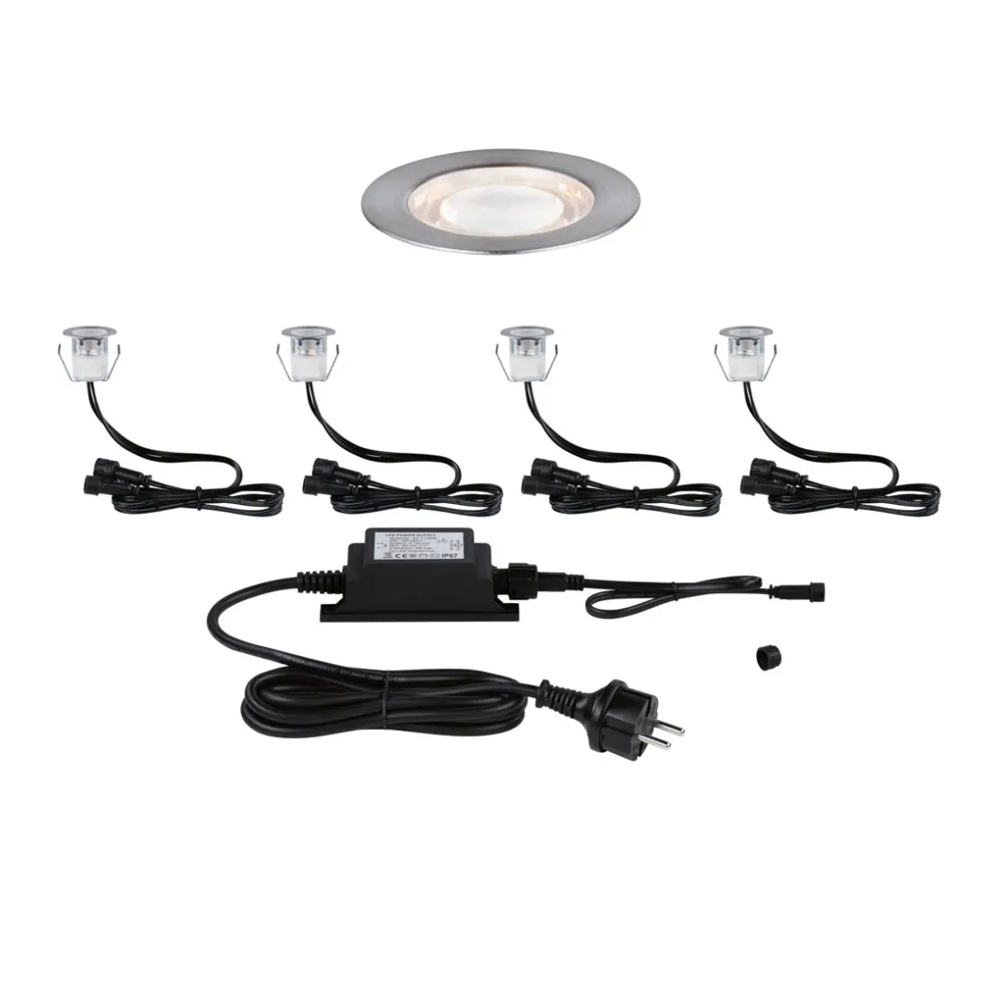 L+L Set BodenEBL 4x0,5W IP67 3000K 12V ^ Paulmann Outlet