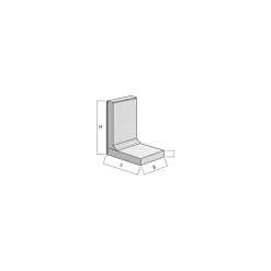 L-Stein 40x25x40x8 cm Anthrazit, mitFase ^ Lusit Sale