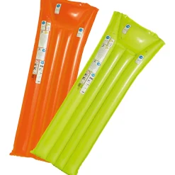 Luftmatratze 2 Luftkammern 177 x 60 cm sortiert orange oder grün ^