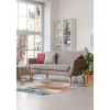 Teppich Polino 120x170 cm blau-koralle ^ Luxor living Online