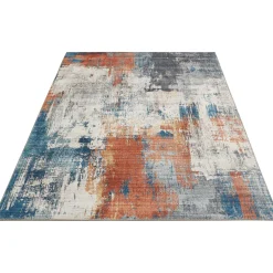 Teppich Polino 120x170 cm blau-koralle ^ Luxor living Online
