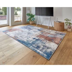 Teppich Polino 120x170 cm blau-koralle ^ Luxor living Online