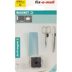 Magnetscheibe Ferrit Ø 9,5 x 4 mm, schwarz ^